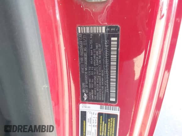 2011 MINI Hardtop with VIN WMWSU3C52BT097416, listed as a IAAI auction lot 43125148 with 145,227 mi miles and . Bid and sale history available at DreamBid. Image 9.