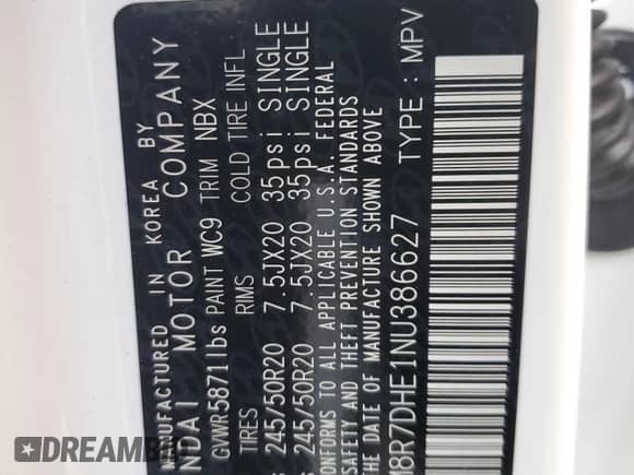 2022 Hyundai Palisade Calligraphy с VIN KM8R7DHE1NU386627, выставлен на аукционе Copart как лот 60686744 с пробегом 41 519 миль миль и Списание • Salvage title. История ставок и продаж доступна на DreamBid. Изображение 14.