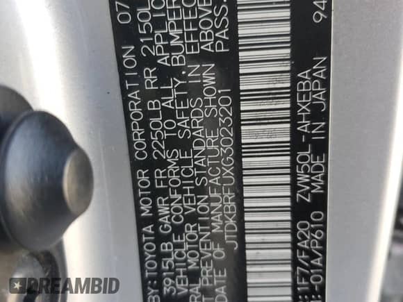 2016 Toyota Prius Two z VIN JTDKBRFUXG3023201, wystawiony jako Copart lot #82238595 z przebiegiem 253 588 mil mil oraz Szkoda całkowita • Salvage title. Historia ofert i sprzedaży dostępna na DreamBid. Obrazek 12.