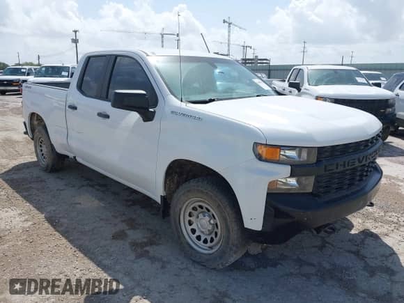 2020 Chevrolet Silverado 1500 Work Truck z VIN 1GCRYAEFXLZ179618, wystawiony jako IAAI lot #42499975 z przebiegiem 74 410 mil mil oraz . Historia ofert i sprzedaży dostępna na DreamBid. Obrazek 1.