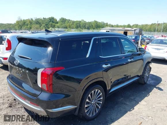 2024 Hyundai Palisade Calligraphy z VIN KM8R74GE9RU681658, wystawiony jako IAAI lot #43103775 z przebiegiem 44 628 mil mil oraz . Historia ofert i sprzedaży dostępna na DreamBid. Obrazek 4.