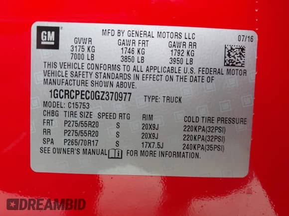 2016 Chevrolet Silverado 1500 Custom z VIN 1GCRCPEC0GZ370977, wystawiony jako IAAI lot #43161286 z przebiegiem 128 892 mil mil oraz . Historia ofert i sprzedaży dostępna na DreamBid. Obrazek 9.