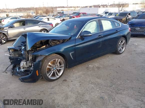 2016 BMW 4 Series 435i xDrive z VIN WBA4B3C5XGG344437, wystawiony jako IAAI lot #41240103 z przebiegiem Nie podano mil oraz . Historia ofert i sprzedaży dostępna na DreamBid. Obrazek 2.