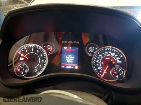 2024 Ram 1500 Tradesman with VIN 1C6SRECG2RN179167, listed as a Copart auction lot 69183415 with 30,387 mi miles and Salvage title. Bid and sale history available at DreamBid. Image 9.