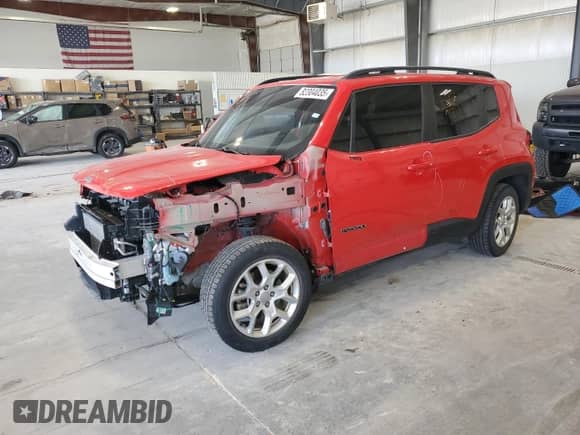 2018 Jeep Renegade Latitude with VIN ZACCJABB9JPJ63804, listed as a Copart auction lot 82304035 with 26,042 mi miles and Salvage title. Bid and sale history available at DreamBid. Image 1.