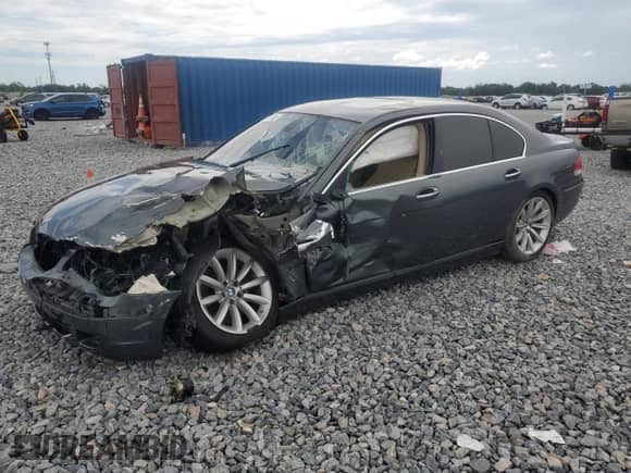 2007 BMW 7 Series 750i with VIN WBAHL83527DT08965, listed as a Copart auction lot 70316785 with Not provided miles and Non repairable. Bid and sale history available at DreamBid. Image 1.