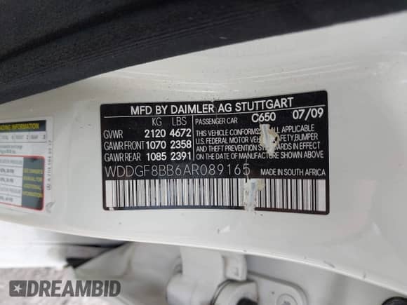 2010 Mercedes-Benz C 300 Sport z VIN WDDGF8BB6AR089165, wystawiony jako IAAI lot #43462906 z przebiegiem 128 332 mil mil oraz . Historia ofert i sprzedaży dostępna na DreamBid. Obrazek 9.