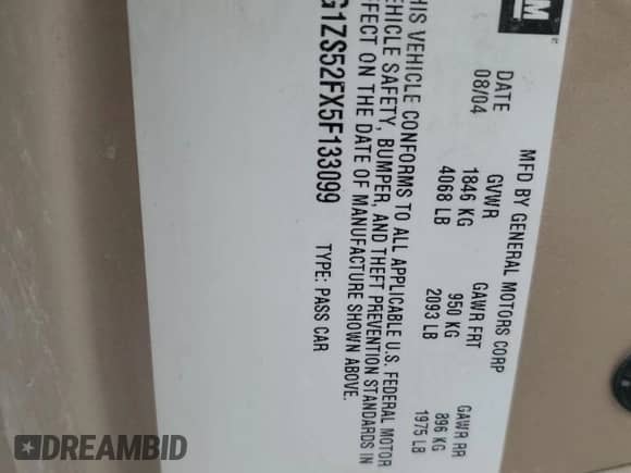 2005 Chevrolet Malibu с VIN 1G1ZS52FX5F133099, выставлен на аукционе Copart как лот 65235105 с пробегом 177 705 миль миль и Списание • Salvage title. История ставок и продаж доступна на DreamBid. Изображение 12.