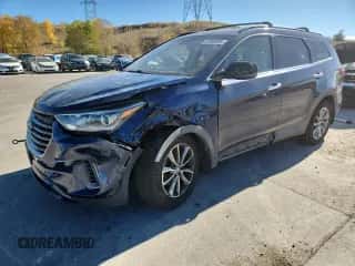 2017 Hyundai Santa Fe SE z VIN KM8SMDHF0HU193943, wystawiony jako Copart lot #87396505 z przebiegiem 147 284 mil mil oraz Szkoda całkowita • Salvage title. Historia ofert i sprzedaży dostępna na DreamBid. Obrazek 1.