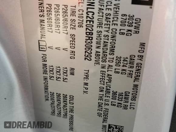 2011 Chevrolet Tahoe Commercial z VIN 1GNLC2E02BR306292, wystawiony jako Copart lot #44136095 z przebiegiem 172 104 mil mil oraz Szkoda całkowita • Salvage title. Historia ofert i sprzedaży dostępna na DreamBid. Obrazek 12.