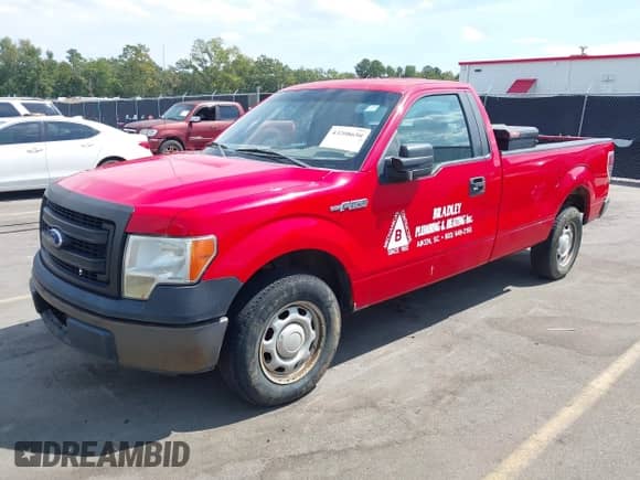 2014 Ford F-150 XL with VIN 1FTMF1CM4EKD56676, listed as a IAAI auction lot 43208650 with 176,104 mi miles and . Bid and sale history available at DreamBid. Image 2.
