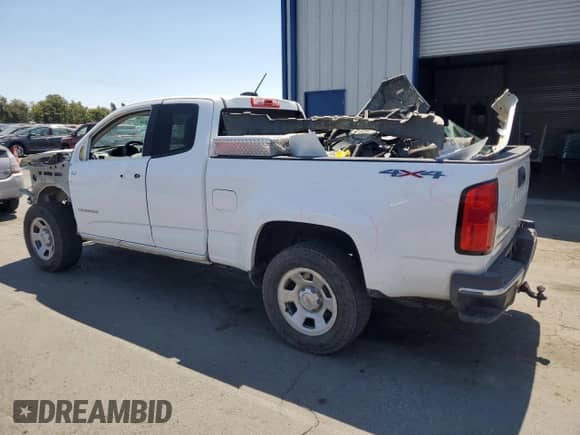 2021 Chevrolet Colorado 4WD Work Truck with VIN 1GCHTBEN7M1263516, listed as a Copart auction lot 64858455 with 93,482 mi miles and Salvage title. Bid and sale history available at DreamBid. Image 2.