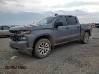 2021 Chevrolet Silverado 1500 Custom with VIN 3GCPWBEK7MG374979, listed as a Copart auction lot 70680955 with 36,978 mi miles and Salvage title. Bid and sale history available at DreamBid. Image 1.