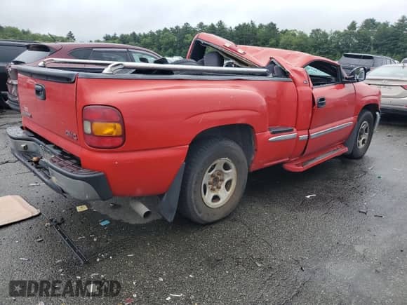 2001 GMC Sierra 1500 SL with VIN 1GTEC14W21Z277862, listed as a Copart auction lot 64068045 with 154,663 mi miles and Non repairable. Bid and sale history available at DreamBid. Image 3.