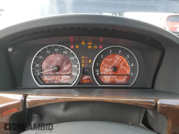 2003 BMW 7 Series 745Li with VIN WBAGN63403DR10940, listed as a Copart auction lot 54620465 with 184,535 mi miles and Salvage title. Bid and sale history available at DreamBid. Image 9.