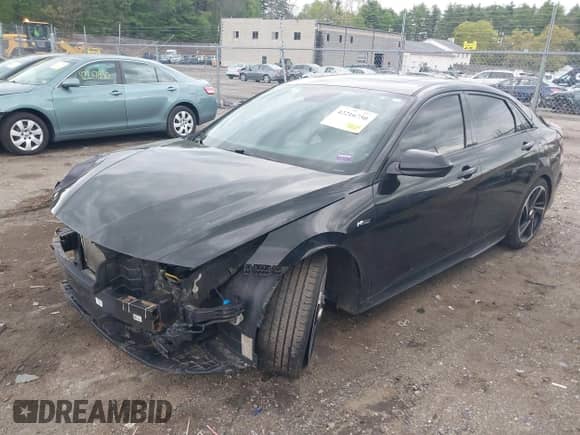 2021 Hyundai Elantra N Line z VIN KMHLR4AF1MU190365, wystawiony jako IAAI lot #42216750 z przebiegiem 60 908 mil mil oraz . Historia ofert i sprzedaży dostępna na DreamBid. Obrazek 2.