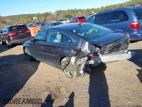 2020 Honda Accord EX-L with VIN 1HGCV2F54LA008793, listed as a IAAI auction lot 41028118 with 44,654 mi miles and . Bid and sale history available at DreamBid. Image 3.
