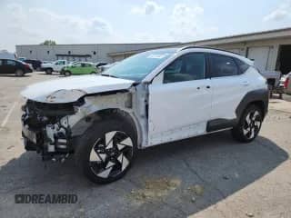 2025 Hyundai Kona Limited с VIN KM8HECA36SU187962, выставлен на аукционе Copart как лот 60144865 с пробегом 14 102 миль миль и Списание • Salvage title. История ставок и продаж доступна на DreamBid. Изображение 1.