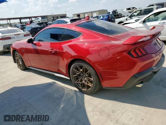2024 Ford Mustang GT с VIN 1FA6P8CF0R5409979, выставлен на аукционе Copart как лот 80409895 с пробегом 25 357 миль миль и Списание • Salvage title. История ставок и продаж доступна на DreamBid. Изображение 2.