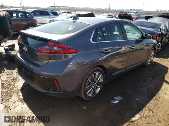 2019 Hyundai Ioniq Limited with VIN KMHC85LCXKU130349, listed as a Copart auction lot 49915494 with 39,631 mi miles and . Bid and sale history available at DreamBid. Image 3.
