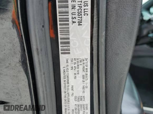 2023 Dodge Durango R/T Plus with VIN 1C4SDHCT1PC557784, listed as a Copart auction lot 53091855 with 31,969 mi miles and Salvage title. Bid and sale history available at DreamBid. Image 14.