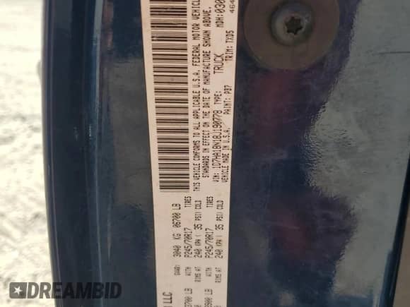 2008 Dodge 1500 SLT with VIN 1D7HA18N18J190778, listed as a Copart auction lot 67385935 with 162,868 mi miles and Salvage title. Bid and sale history available at DreamBid. Image 12.