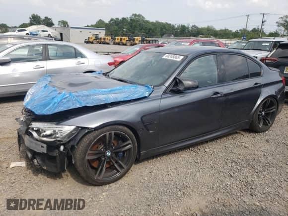 2017 BMW M3 z VIN WBS8M9C50H5G84030, wystawiony jako Copart lot #60248865 z przebiegiem 63 388 mil mil oraz Czysty tytuł • Clean title. Historia ofert i sprzedaży dostępna na DreamBid. Obrazek 1.