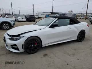 2025 BMW 4 Series 430i with VIN WBA33DB06SCS07578, listed as a Copart auction lot 50272185 with 5,169 mi miles and Salvage title. Bid and sale history available at DreamBid. Image 1.