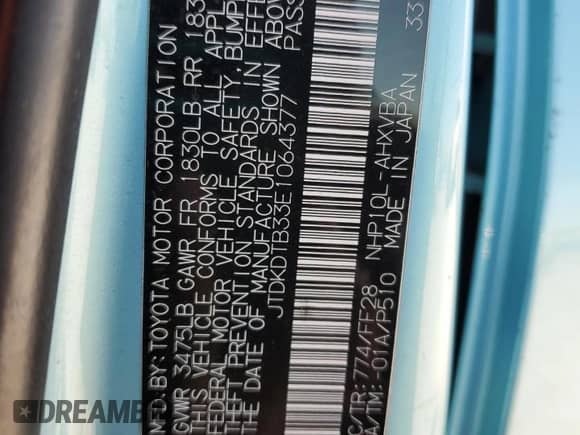 2014 Toyota Prius Two z VIN JTDKDTB33E1064377, wystawiony jako Copart lot #82151815 z przebiegiem 132 058 mil mil oraz Szkoda całkowita • Salvage title. Historia ofert i sprzedaży dostępna na DreamBid. Obrazek 12.