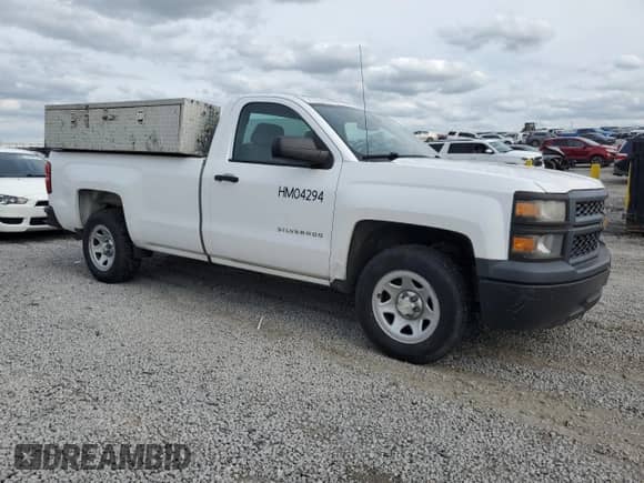 2014 Chevrolet Silverado 1500 Work Truck z VIN 1GCNCPEC5EZ268909, wystawiony jako Copart lot #54061675 z przebiegiem 189 521 mil mil oraz Szkoda całkowita • Salvage title. Historia ofert i sprzedaży dostępna na DreamBid. Obrazek 4.