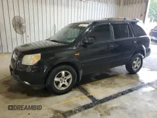 2006 Honda Pilot EX z VIN 5FNYF28456B001501, wystawiony jako Copart lot #65802075 z przebiegiem 290 084 mil mil oraz Szkoda całkowita • Salvage title. Historia ofert i sprzedaży dostępna na DreamBid. Obrazek 1.