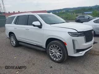 2023 Cadillac Escalade 4WD Premium Luxury with VIN 1GYS4BKLXPR561175, listed as a IAAI auction lot 42596431 with 985 mi miles and . Bid and sale history available at DreamBid. Image 1.