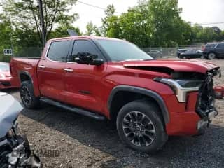 2023 Toyota Tundra Limited Hybrid z VIN 5TFJC5DB5PX037745, wystawiony jako Copart lot #71043185 z przebiegiem 40 863 mil mil oraz Czysty tytuł • Clean title. Historia ofert i sprzedaży dostępna na DreamBid. Obrazek 1.