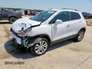 2017 Chevrolet Trax Premier с VIN 3GNCJRSBXHL187069, выставлен на аукционе Copart как лот 70328445 с пробегом 58 190 миль миль и Списание • Salvage title. История ставок и продаж доступна на DreamBid. Изображение 1.