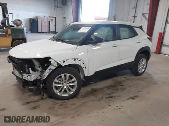 2023 Chevrolet TrailBlazer LS with VIN KL79MNSL3PB042772, listed as a IAAI auction lot 41335099 with 22,340 mi miles and . Bid and sale history available at DreamBid. Image 2.