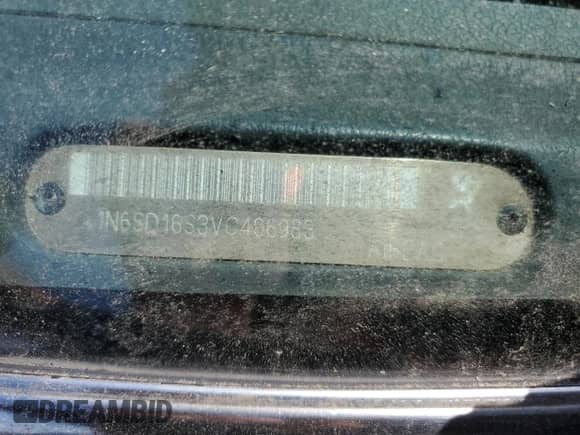 1997 Nissan Frontier XE with VIN 1N6SD16S3VC406983, listed as a Copart auction lot 60074865 with 209,171 mi miles and Clean title. Bid and sale history available at DreamBid. Image 12.
