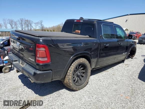 2020 Ram 1500 Longhorn with VIN 1C6SRFKM3LN272302, listed as a Copart auction lot 50087315 with 66,092 mi miles and Salvage title. Bid and sale history available at DreamBid. Image 3.