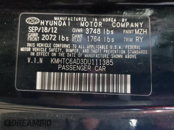 2013 Hyundai Veloster w/Black Int z VIN KMHTC6AD3DU111385, wystawiony jako Copart lot #86124085 z przebiegiem 144 014 mil mil oraz Czysty tytuł • Clean title. Historia ofert i sprzedaży dostępna na DreamBid. Obrazek 12.