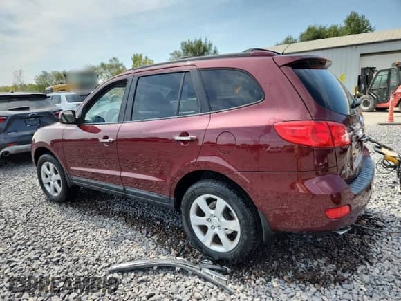 2009 Hyundai Santa Fe Limited with VIN 5NMSH13E49H271784, listed as a Copart auction lot 80131995 with 187,933 mi miles and Salvage title. Bid and sale history available at DreamBid. Image 2.