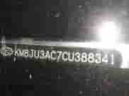 2012 Hyundai Tucson GLS with VIN KM8JU3AC7CU388341, listed as a IAAI auction lot 43014447 with 35,375 mi miles and . Bid and sale history available at DreamBid. Image 9.