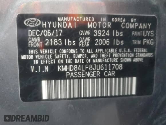 2018 Hyundai Elantra SEL с VIN KMHD84LF8JU611708, выставлен на аукционе Copart как лот 90130915 с пробегом 77 415 миль миль и Чистый • Clean title. История ставок и продаж доступна на DreamBid. Изображение 12.