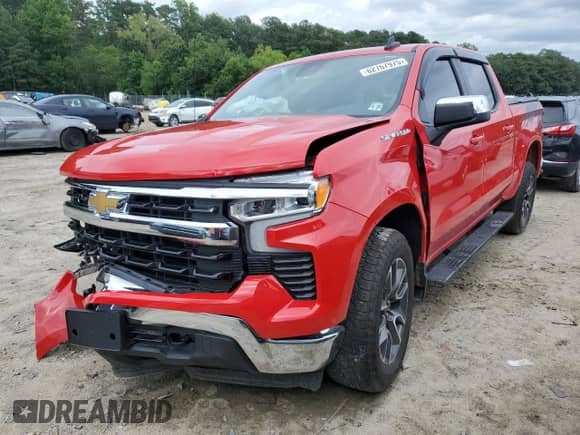 2022 Chevrolet Silverado 1500 LT with VIN 1GCPDDEK2NZ545057, listed as a Copart auction lot 62767975 with 55,304 mi miles and Salvage title. Bid and sale history available at DreamBid. Image 1.