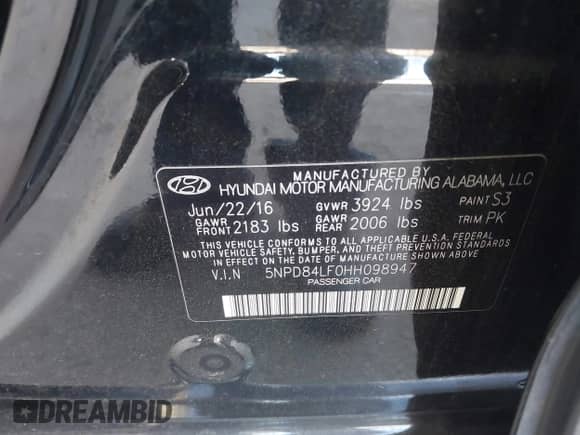 2017 Hyundai Elantra Limited z VIN 5NPD84LF0HH098947, wystawiony jako IAAI lot #42316562 z przebiegiem 102 629 mil mil oraz . Historia ofert i sprzedaży dostępna na DreamBid. Obrazek 9.