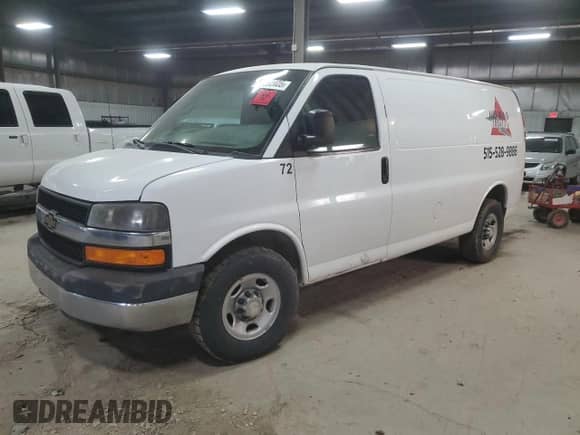 2014 Chevrolet Express Cargo z VIN 1GCZGTBG9E1156330, wystawiony jako Copart lot #51582405 z przebiegiem Nie podano mil oraz Szkoda całkowita • Salvage title. Historia ofert i sprzedaży dostępna na DreamBid. Obrazek 1.