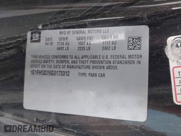 2016 Chevrolet Camaro 2SS с VIN 1G1FH3D76G0173312, выставлен на аукционе IAAI как лот 42102481 с пробегом 86 544 миль миль и . История ставок и продаж доступна на DreamBid. Изображение 9.