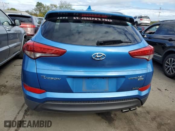 2016 Hyundai Tucson Sport with VIN KM8J3CA20GU163713, listed as a Copart auction lot 82333385 with 102,369 mi miles and Salvage title. Bid and sale history available at DreamBid. Image 6.