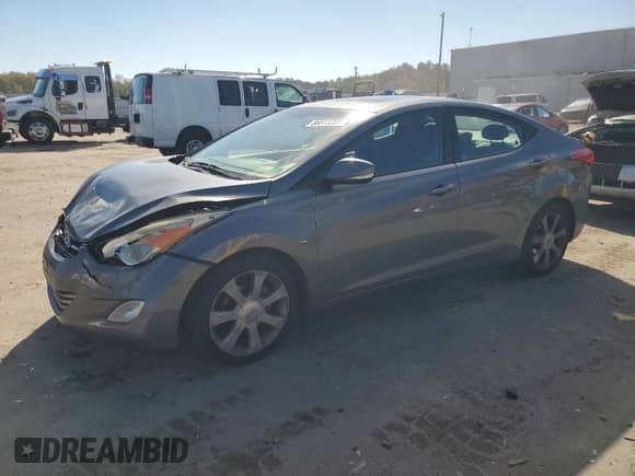 2012 Hyundai Elantra Limited with VIN 5NPDH4AE3CH109927, listed as a Copart auction lot 86613385 with 125,603 mi miles and Clean title. Bid and sale history available at DreamBid. Image 1.