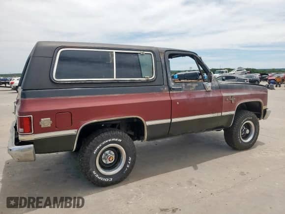 1985 Chevrolet Blazer K10 Utility HT with VIN 1G8EK18H2FF206047, listed as a Copart auction lot 57903135 with Not provided miles and Non repairable. Bid and sale history available at DreamBid. Image 3.