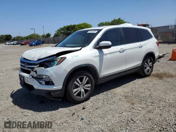 2017 Honda Pilot EX-L with VIN 5FNYF5H61HB028278, listed as a Copart auction lot 56497345 with 135,684 mi miles and Salvage title. Bid and sale history available at DreamBid. Image 1.