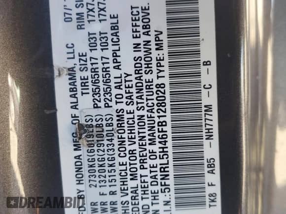 2015 Honda Odyssey EX с VIN 5FNRL5H46FB128028, выставлен на аукционе Copart как лот 82365155 с пробегом 144 635 миль миль и Списание • Salvage title. История ставок и продаж доступна на DreamBid. Изображение 13.